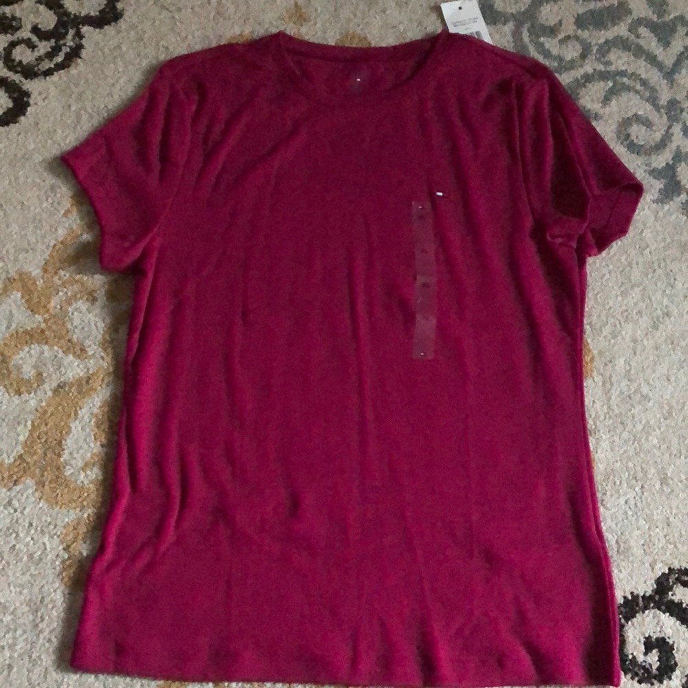Tommy Hilfiger short sleeve magenta shirt